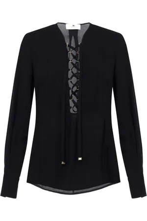 Elisabetta Franchi Mujer, Blusas y Camisas, Negro, Talla: L
