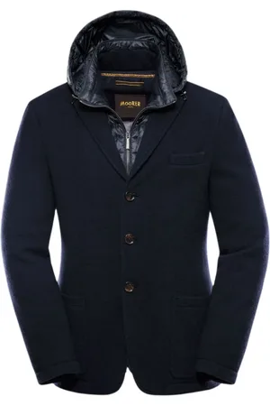 MOORER Hombre, Chaquetas, Azul, Talla: S