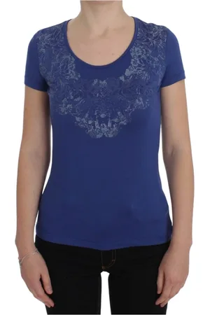 ERMANNO SCERVINO Mujer, Camisetas, Azul, Talla: S