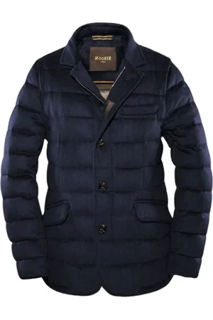 MOORER Hombre, Chaquetas, Azul, Talla: M