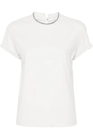 Brunello Cucinelli Mujer, Camisetas, Blanco, Talla: M