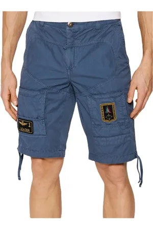 Aeronautica Militare Hombre, Pantalones cortos, Azul, Talla: L