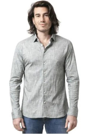 DESOTO Hombre, Camisas, Gris, Talla: M