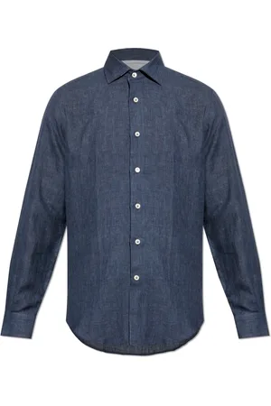 ELEVENTY Hombre, Camisas, Azul, Talla: L