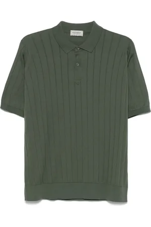 JOHN SMEDLEY Hombre, Camisetas, Verde, Talla: S