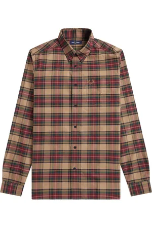 Fred Perry Hombre, Camisas, Marrón, Talla: M