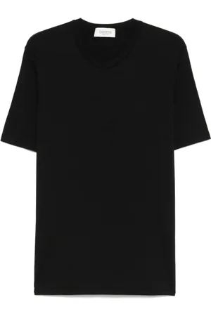LANEUS Hombre, Camisetas, Negro, Talla: L