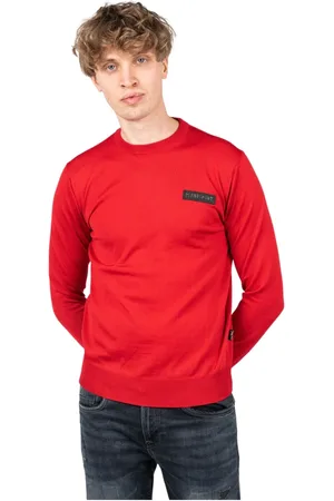 Philipp Plein Hombre, Jerseys, Rojo, Talla: L