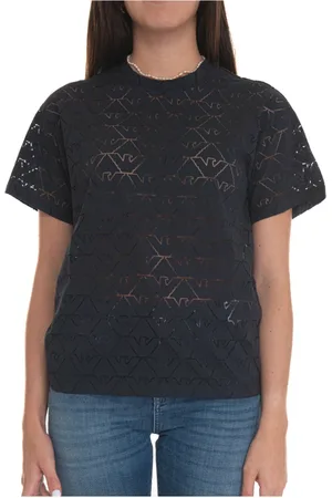 Emporio Armani Mujer, Camisetas, Azul, Talla: S
