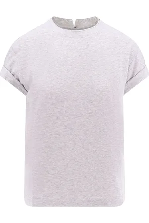 Brunello Cucinelli Mujer, Camisetas, Gris, Talla: L