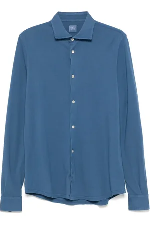 FEDELI Hombre, Camisas, Azul, Talla: 3XL