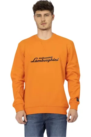 AUTOMOBILI LAMBORGHINI Hombre, Sudaderas, Naranja, Talla: 2XL