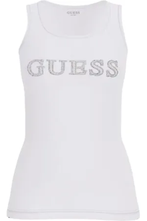 Guess Mujer, Camisetas, Blanco, Talla: L
