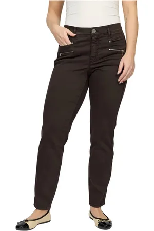 2-Biz Mujer, Vaqueros, Negro, Talla: M