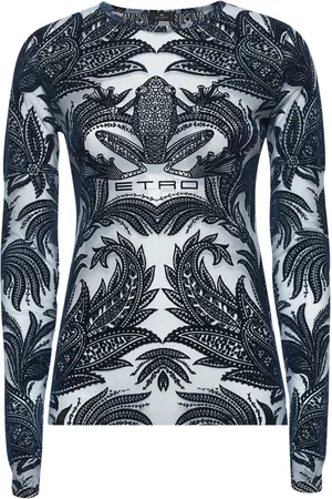 Etro Mujer, Camisetas, Azul, Talla: M