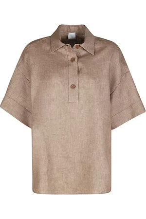 ELEVENTY Mujer, Camisetas, Marrón, Talla: XL