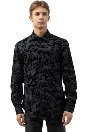 VERSACE Hombre, Camisas, Negro, Talla: S