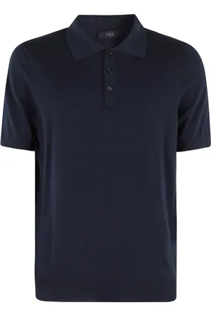 FAY Hombre, Camisetas, Azul, Talla: L
