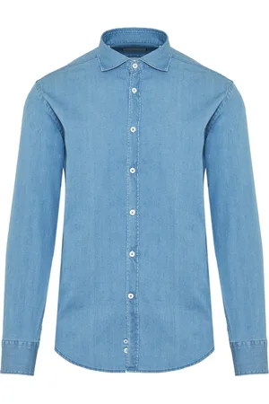CANALI Hombre, Camisas, Azul, Talla: L