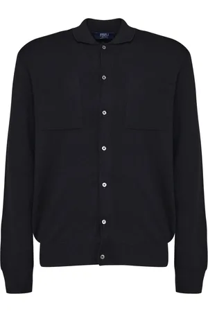 FEDELI Hombre, Jerseys, Negro, Talla: L