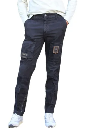 Aeronautica Militare Hombre, Pantalones, Negro, Talla: XS