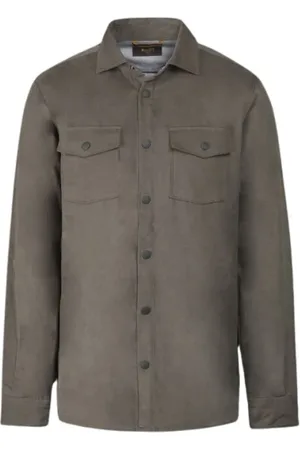 MOORER Hombre, Camisas, Verde, Talla: 2XL
