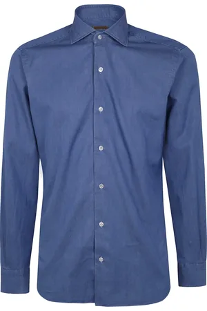 BARBA Hombre, Camisas, Azul, Talla: L
