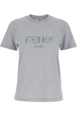 Fendi Mujer, Camisetas, Gris, Talla: M