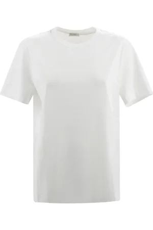 Brunello Cucinelli Mujer, Camisetas, Blanco, Talla: S