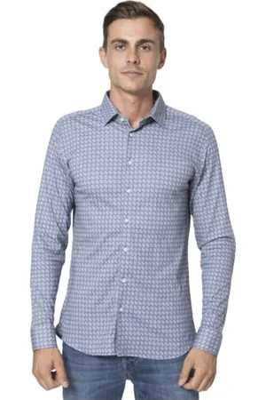 DESOTO Hombre, Camisas, Azul, Talla: S