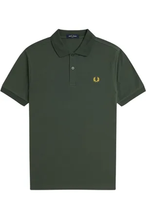 Fred Perry Hombre, Camisetas, Verde, Talla: 2XL