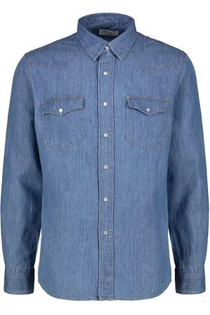 TELA Hombre, Camisas, Azul, Talla: L
