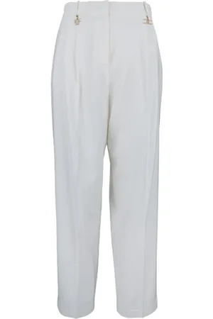 Elisabetta Franchi Mujer, Pantalones, Blanco, Talla: M