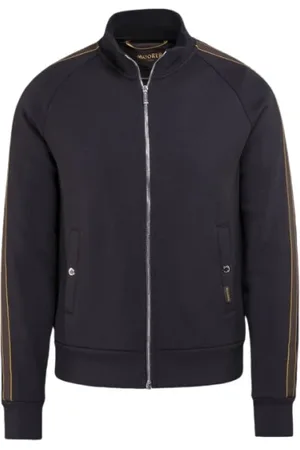 MOORER Hombre, Sudaderas, Azul, Talla: L