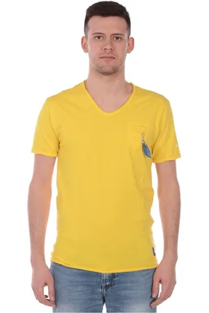 D.A. Daniele Alessandrini Hombre, Camisetas, Amarillo, Talla: S