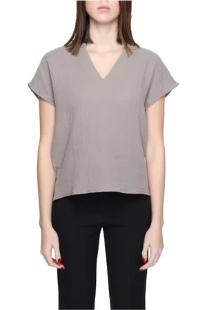 JACQUELINE DE YONG Mujer, Blusas y Camisas, Gris, Talla: L