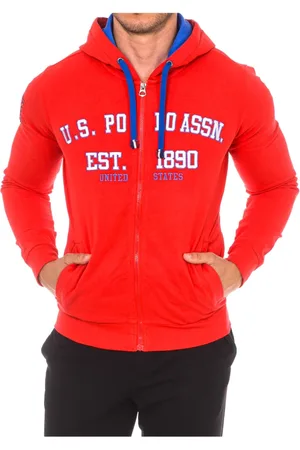 U.S. Polo Assn. Hombre, Sudaderas, Rojo, Talla: M