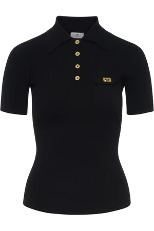 Elisabetta Franchi Mujer, Camisetas, Negro, Talla: L