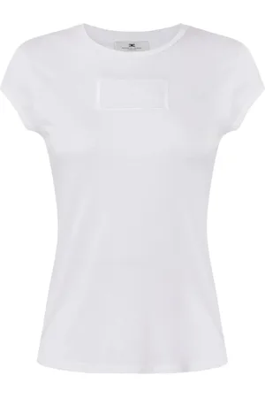 Elisabetta Franchi Mujer, Camisetas, Blanco, Talla: L