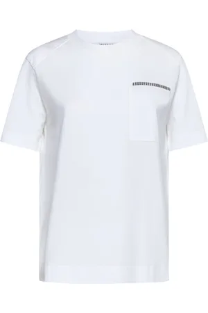 Brunello Cucinelli Mujer, Camisetas, Blanco, Talla: L