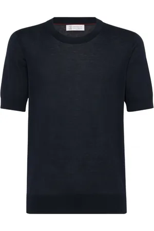 Brunello Cucinelli Hombre, Camisetas, Azul, Talla: 3XL