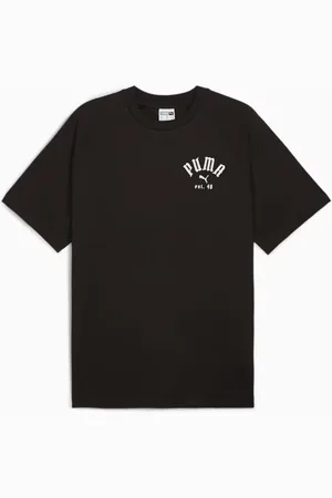 PUMA Hombre, Camisetas, Negro, Talla: S