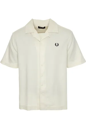 Fred Perry Hombre, Camisas, Blanco, Talla: S