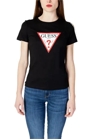 Guess Mujer, Camisetas, Negro, Talla: M