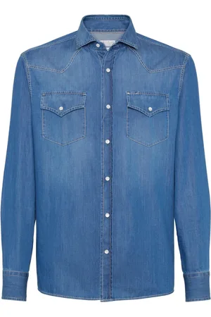 Brunello Cucinelli Hombre, Camisas, Azul, Talla: M