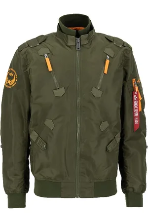 Alpha Industries Hombre, Chaquetas, Verde, Talla: L