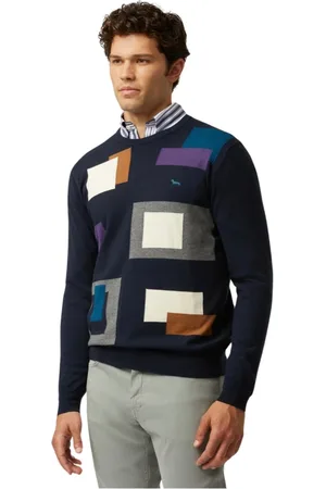 HARMONT&BLAINE Hombre, Jerseys, Azul, Talla: L