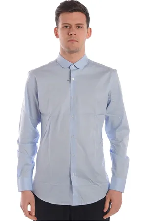 D.A. Daniele Alessandrini Hombre, Camisas, Azul, Talla: 2XL