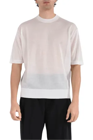 LANEUS Hombre, Camisetas, Blanco, Talla: M