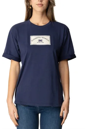 Elisabetta Franchi Mujer, Camisetas, Azul, Talla: M
